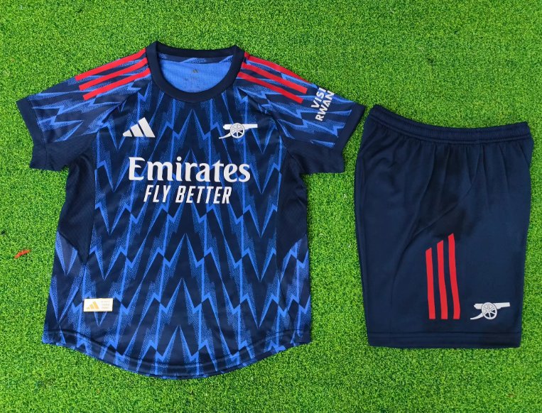 Kids-Arsenal 25/26 Away Dark Blue Soccer Jersey(Player)